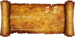 Suha Erik névjegykártya